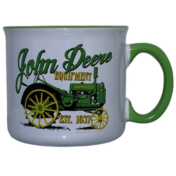 JOHN DEERE Jumbo Mug Tractor Officially Licensed 21.5 oz White Green Gift Mug - Picture 5 of 15